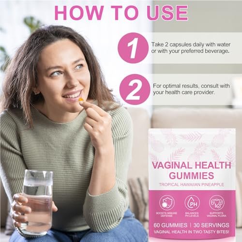 Onznoz Vaginale Probiotika für Frauen - pH-Balance Gummis - Unterstützt gesunden Geruch, Hefegleichgewicht & Flora - Nahrungsergänzungsmittel (60 Stück (Packung mit 2))