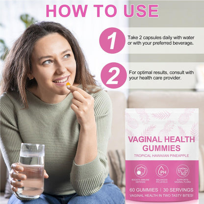 Onznoz Probiotika für Frauen – Vaginale Gesundheit Gummis mit Präbiotika, pH-Balance, Hefegleichgewicht & natürlicher Frische (60 Stück)
