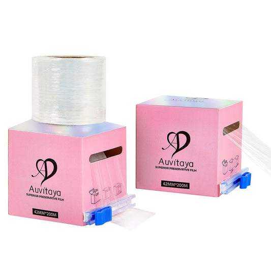 2er-Pack Eyebrow Lamination Zubehör mit ergonomischem Slicer, Premium transparente Schutzfolie, Permanent Make-up Frischhaltefolie Rolle – perfekt für Lippen-, Brauen-Lamination und Wimpernlifting
