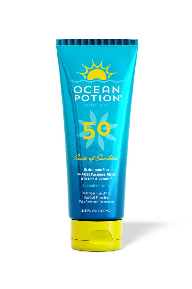 Ocean Potion SPF 50 Sonnencreme Körperlotion, Breitband UVA/UVB-Schutz mit Aloe und Vitamin E, Wasserbeständige, nicht fettende Reisegröße, 100 ml