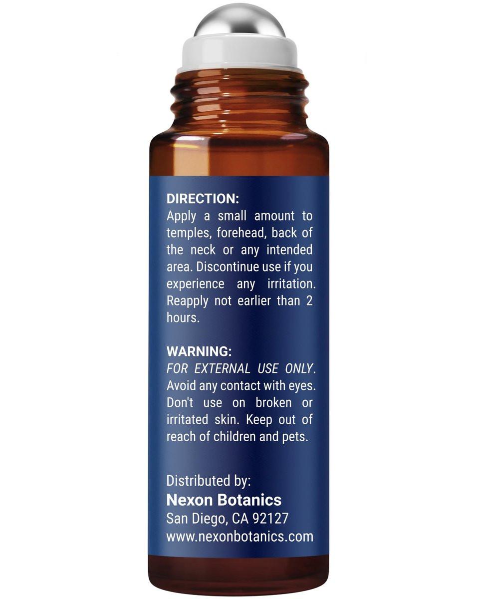 Head Calm Essential Oil Roll-On 10 ml – Beruhigende Mischung aus reinen & natürlichen ätherischen Ölen – Rollerball für Migräne & Kopfschmerzlinderung – Nexon Botanics