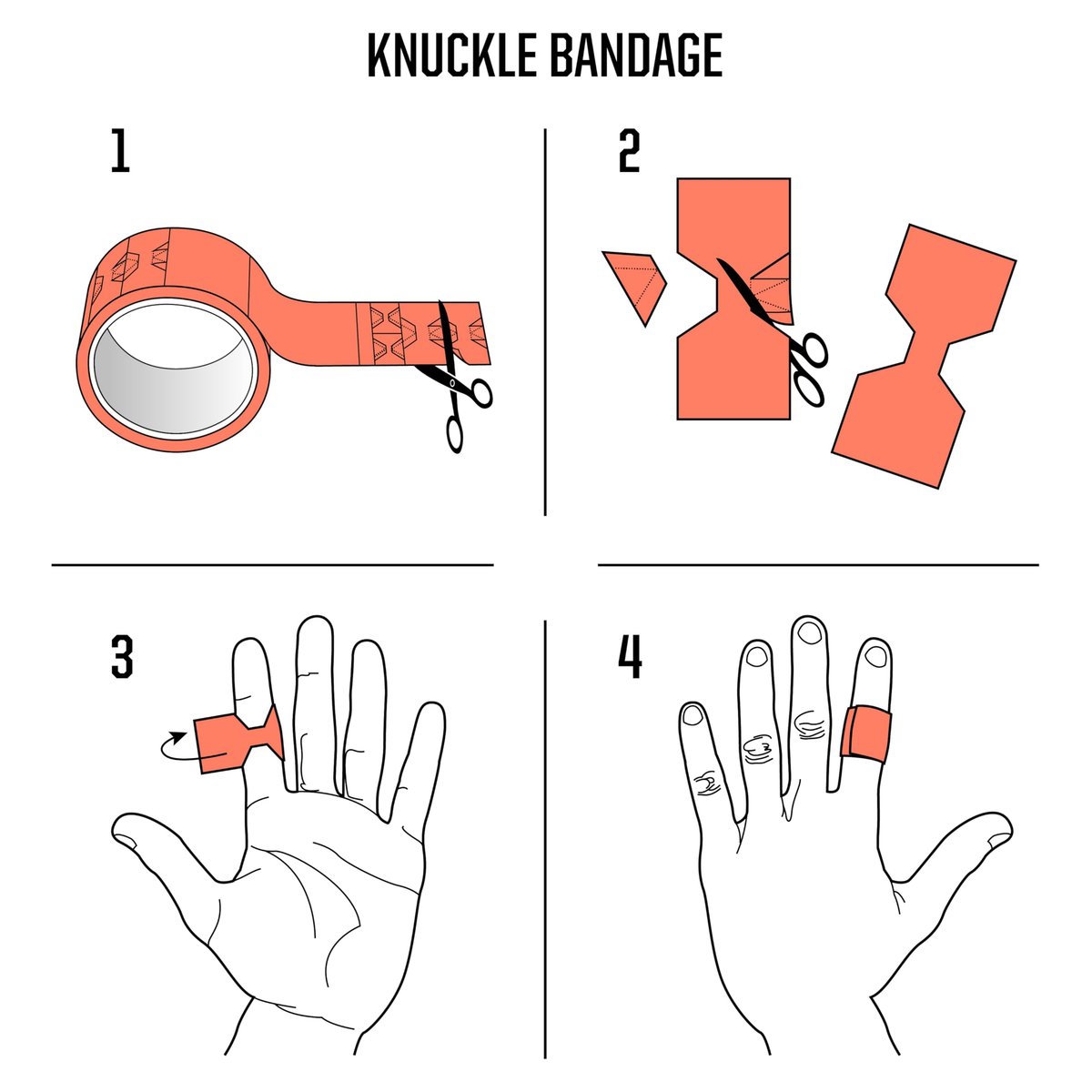 Duct-Aid Kompaktes Erste-Hilfe-Set, medizinisches Klebeband, Notfallset, 1 Pfund (3 Meter medizinisches Tape)