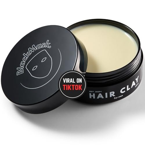 BlackMask Haar Clay für Männer (100 g) Mattes Finish mit starkem Halt, Styling Clay für Textur & Volumen