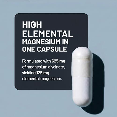 NatureWise Magnesium Glycinat 625 mg – Hochabsorbierendes, cheliertes Magnesiumglycinat für Schlaf, Entspannung, Muskeln und Knochen* – Magenfreundlich, vegan, nicht-GVO – 30 Kapseln (30-Tage-Vorrat)