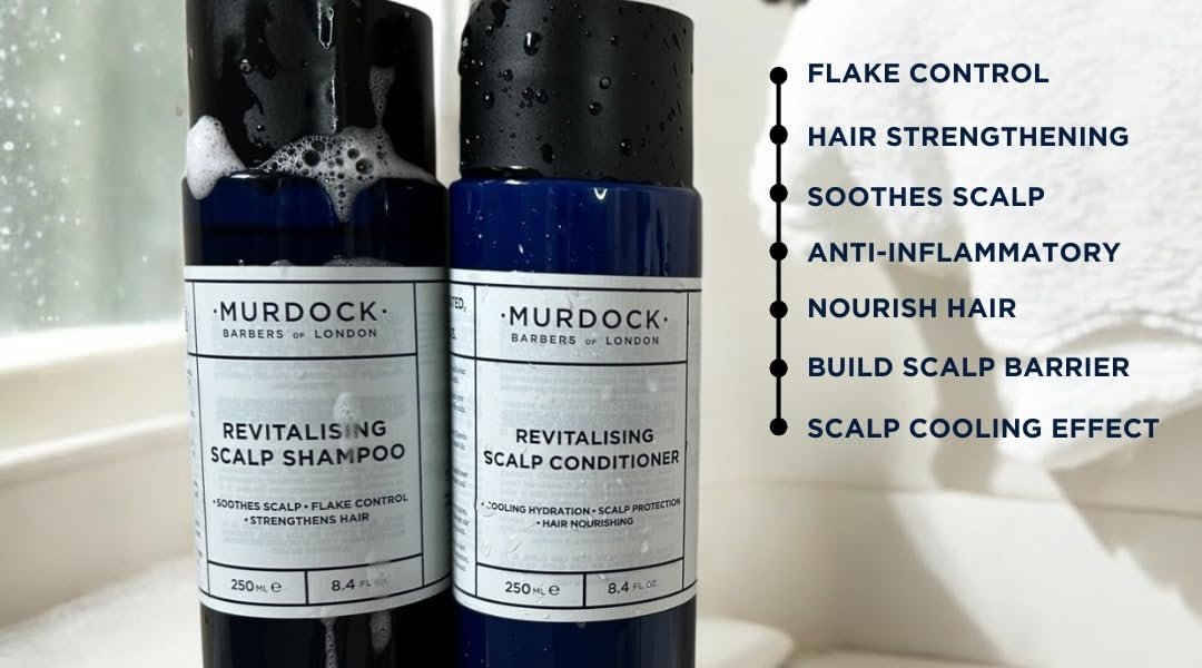 Murdock London Revitalisierende Kopfhautpflege-Spülung | Kopfhautschutz, Haarpflege | Hergestellt in England | 250 ml