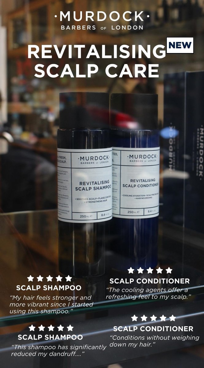 Murdock London Revitalisierende Kopfhautpflege-Spülung | Kopfhautschutz, Haarpflege | Hergestellt in England | 250 ml