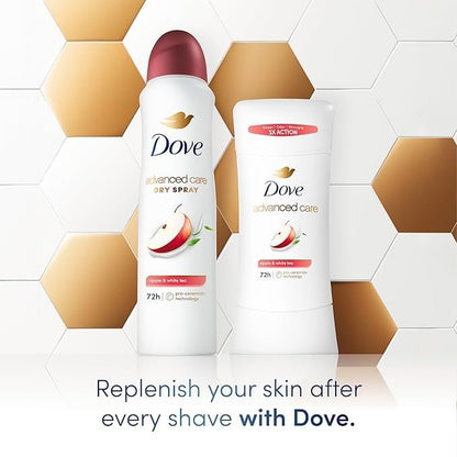 Dove Advanced Care Deodorant Stick Apfel & Weißer Tee mit 72-Stunden-Schweiß- und Geruchsschutz, 2,6 oz (3er-Pack)