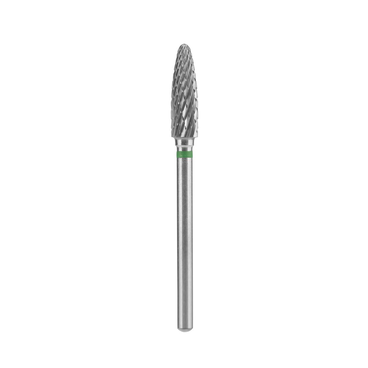 STALEKS PRO Expert Hartmetall-Nagelbohrer (Mais, Grün, 4mm Kopf / 14mm Schaft) – Grobe Härte für Korrektur von Kunstnägeln & Gelpolitur-Entfernung in der Hardware-Maniküre/Pediküre