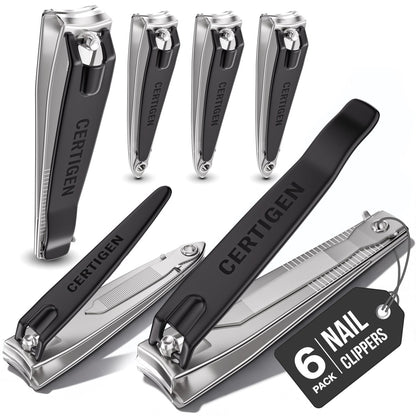 Nagelknipser Set 6er-Pack – Professionelles Pediküre- und Maniküre-Set für Männer und Frauen, inklusive Zehennagelknipser, Fingernagelknipser, rostfreier Edelstahl