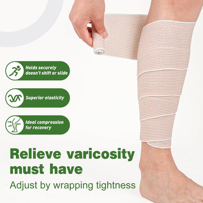 AZEN Premium 10er-Pack elastische Binden 3 Zoll, Kompressionsbandage für Beine, Knöchel, Knie, Bauch, Körper, Lymphdrainage-Binden, latexfrei