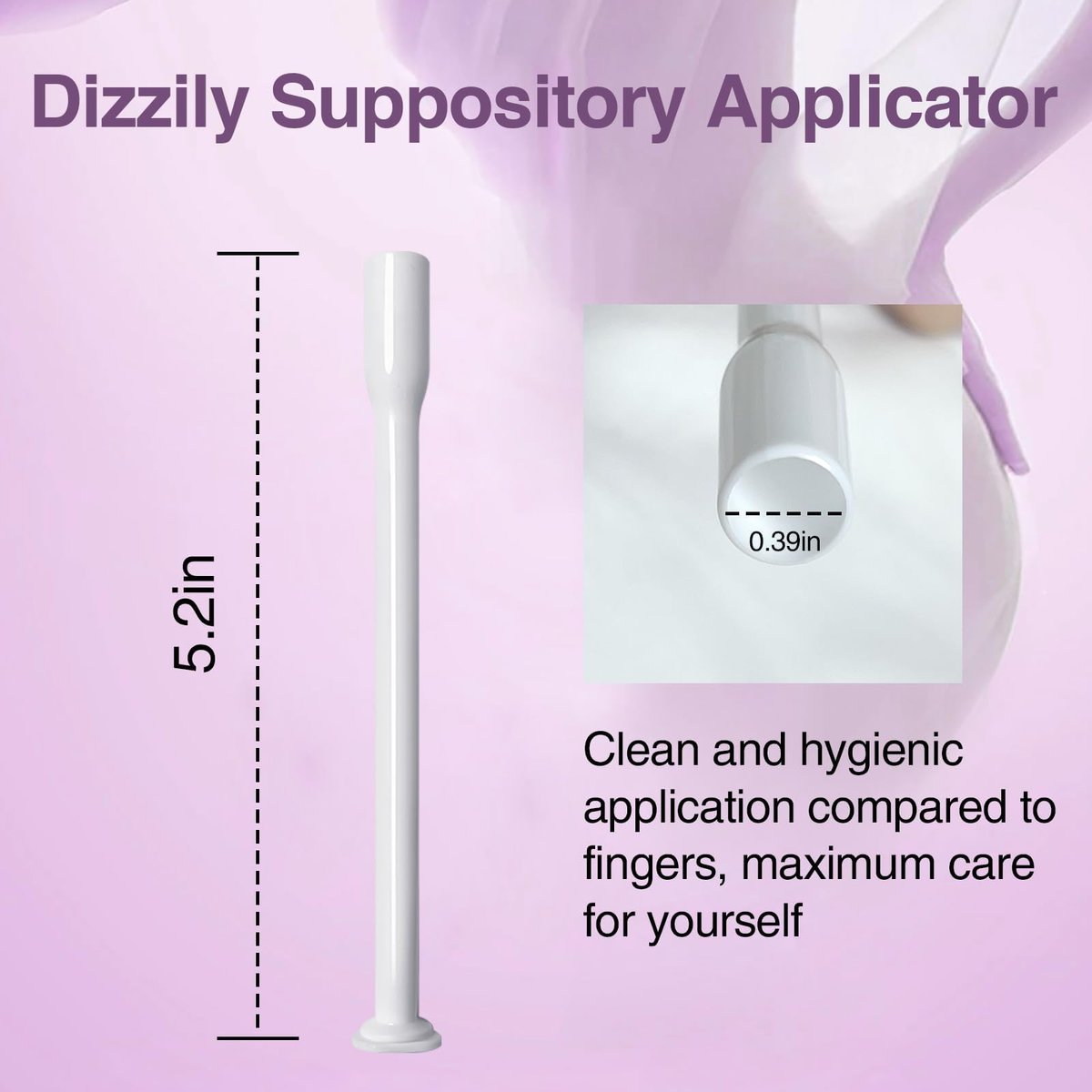 Dizzily 30er-Pack Einweg-Vaginalapplikatoren für Zäpfchen, individuell verpackt, hygienisch – passend für die meisten Zäpfchen, Pillen, Tabletten, Größe 00 Kapseln und Damenpflege-Applikator