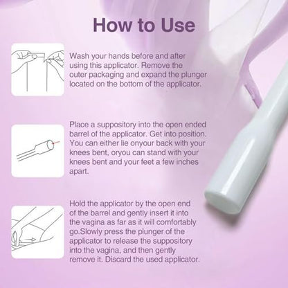 Dizzily 30er-Pack Einweg-Vaginalapplikatoren für Zäpfchen, individuell verpackt, hygienisch – passend für die meisten Zäpfchen, Pillen, Tabletten, Größe 00 Kapseln und Damenpflege-Applikator