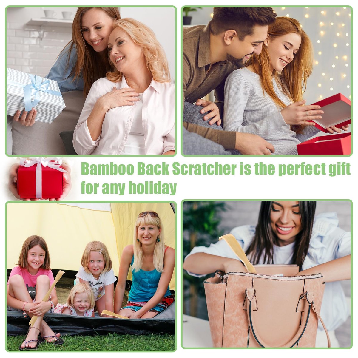 HOFASON 3er-Pack Bambus-Rückenkratzer für Erwachsene – 16,5 Zoll langer Holzrückenkratzer, lustiges Geschenk für Senioren, Männer und Frauen, Weihnachtsgeschenk, Ostergeschenk