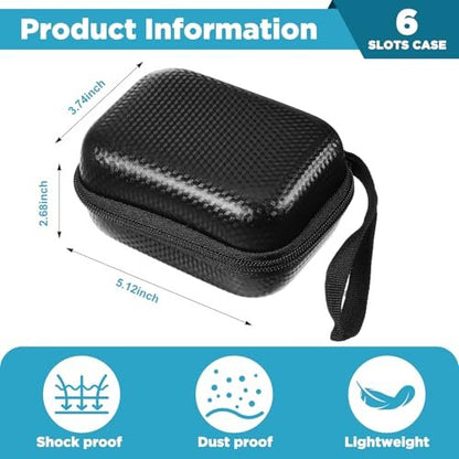 Teenyyou 6-Fach Insulin-Peptide-Kühlbox-Aufbewahrungstasche aus Oxford-Gewebe und EVA, für 10-ml-Standardfläschchen, Organizer für Diabetes-Reisebedarf (Schwarz)