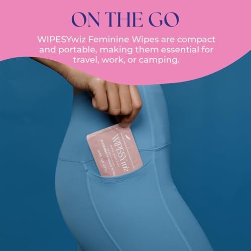 40 Stück spülbare Damen-Feuchttücher, einzeln verpackte Intim-Reinigungstücher für Frauen | Reisegröße für die Periode und den täglichen Gebrauch, pH-ausgeglichen, leicht parfümiert mit Kamelie, Kamille & Aloe