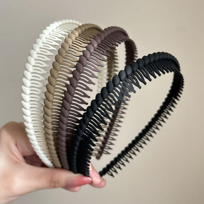 Haarbänder mit Zähnen für Frauen, rutschfest, Kamm-Haarband aus Kunststoff, bequeme Haaraccessoires für Damen und Mädchen (4er-Pack, Neutral)