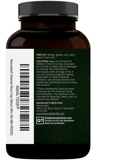 NatureBell Baldrianwurzel für Schlaf, 300 vegane Kapseln mit Magnesiumglycinat, Kamille, Passionsblume, Melisse, Ashwagandha & mehr – Entspannungs- und Schlafunterstützung – Melatoninfrei