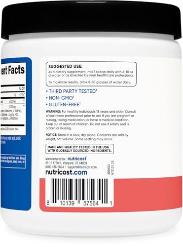 Nutricost Creatin + Aminos Wassermelone Geschmack - 30 Portionen - 5.000 mg Creatin Monohydrat + 5.000 mg BCAA-Aminosäure-Mischung pro Portion