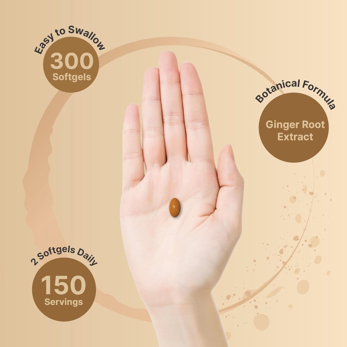NatureBell Ingwerwurzel Extrakt mit MCT-Öl – 300 Weichkapseln | Tägliches Ingwerpräparat für 5 Monate | Nicht-GVO, Glutenfrei