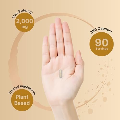 NatureBell Psyllium-Faser-Kapseln, 2.000 mg pro Portion, 360 Kapseln | Löslicher Ballaststoff | 3-in-1 mit Inulin & Chiasamen | Pflanzlich, Nicht-GVO, Glutenfrei