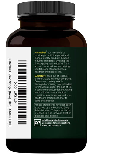 Boron 10mg, 300 Softgels mit MCT-Öl | Hohe Absorption | Dreifachwirkendes Borpräparat für Männer & Frauen | Glycinat, Citrat & Aspartat-Komplex | Spurenelemente für Hormon-, Knochen- & Gelenkunterstützung