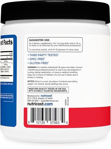 Nutricost Creatin + Aminos 30 Portionen (Fruchtpunsch-Geschmack) - 5.000 mg Creatin Monohydrat + 5.000 mg BCAA-Amino-Mischung pro Portion