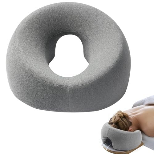 DabaTag Gesichtskissen für Bauchschläfer – Massage-Kopfkissen zur Erholung nach Augen-OP, BBL-OP & Gesichtsbehandlungen (Grau)