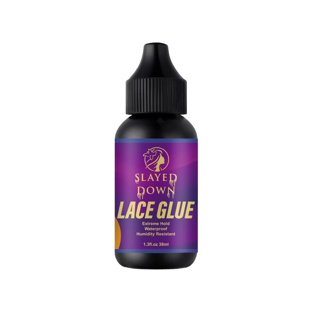 SLAYED DOWN Extreme Hold Lace Glue 1,3 oz – Wasserfester, unsichtbarer Bonding-Kleber für Lace Wigs, ölbeständig, ungiftig, für Poly- und Spitzenhaarteile