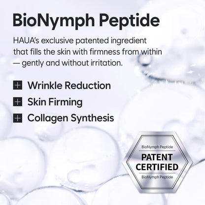 HAUA Bionymph Peptide Youth Serum – Anti-Aging & Feuchtigkeitspflege mit patentiertem BioNymph Peptid, 47 ml