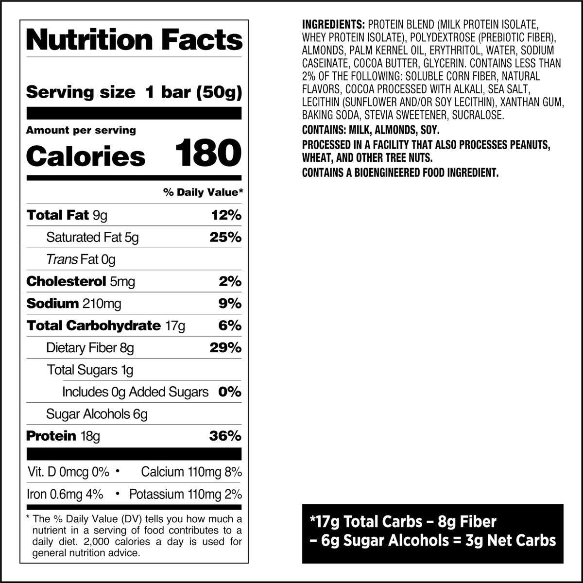 Quest Nutrition Dipped Cookies & Cream Protein Riegel – Hoher Proteingehalt, Low Carb, Glutenfrei, Keto-freundlich, 4er-Pack