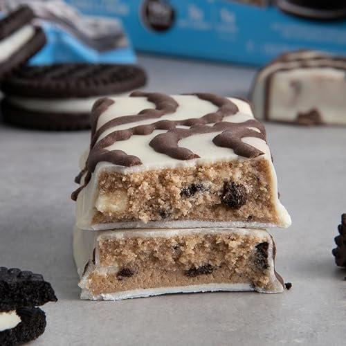 Quest Nutrition Dipped Cookies & Cream Protein Riegel – Hoher Proteingehalt, Low Carb, Glutenfrei, Keto-freundlich, 4er-Pack