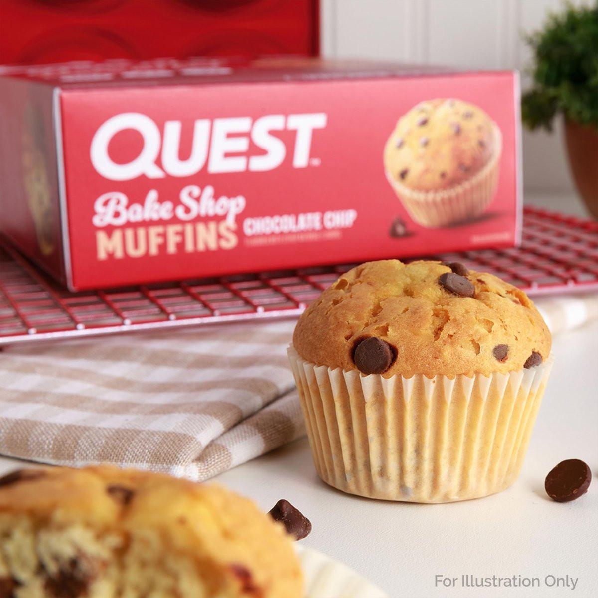 Quest Nutrition Schokoladen-Muffin – 10 g Protein, 2 g Netto-Kohlenhydrate, Weniger als 1 g Zucker, Protein Snack, 4er-Pack