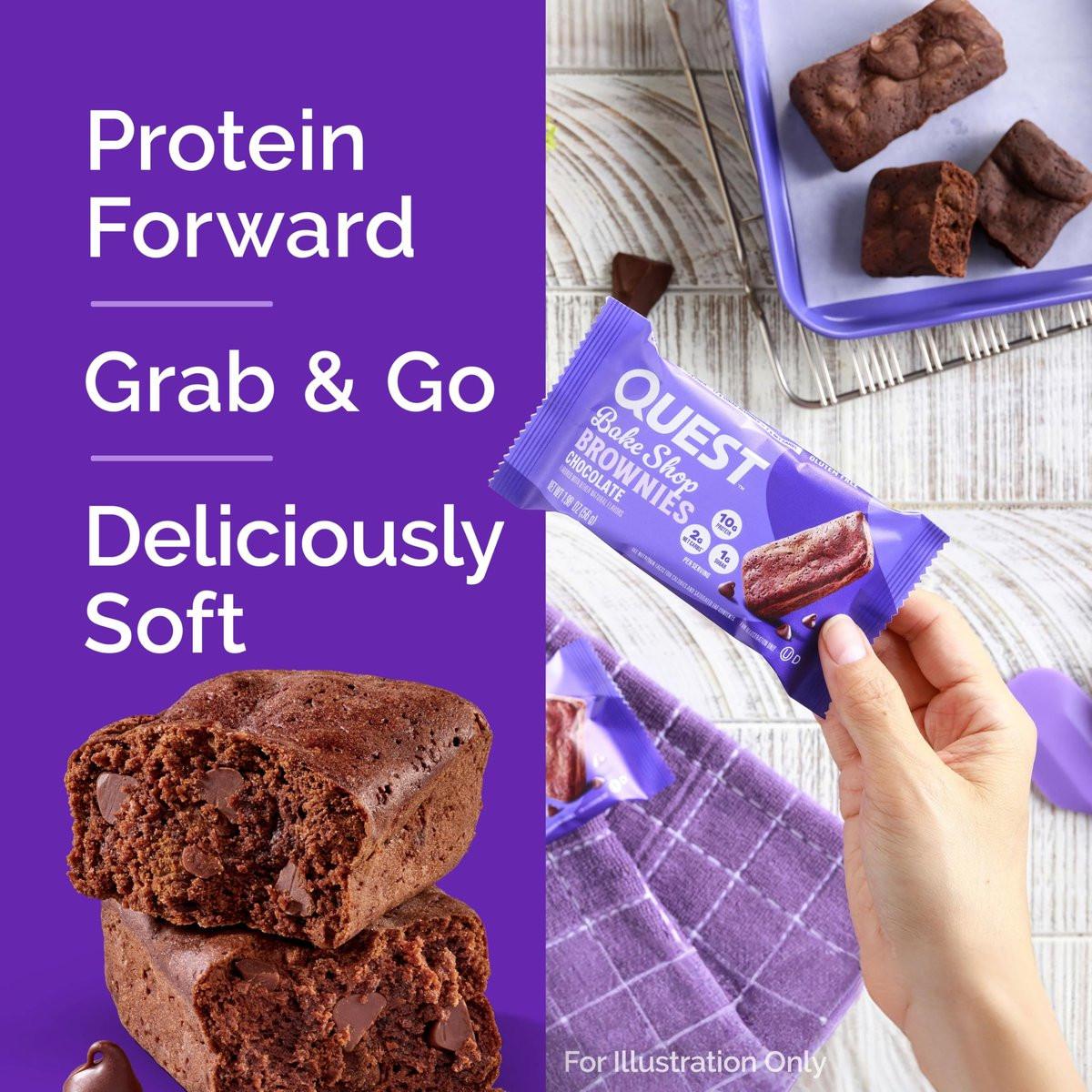 Quest Bake Shop Schokoladen-Brownies, 10g Protein, 2g Netto-Kohlenhydrate, 1g Zucker, 4er-Pack