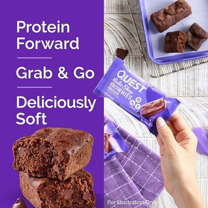 Quest Bake Shop Schokoladen-Brownies, 10g Protein, 2g Netto-Kohlenhydrate, 1g Zucker, 4er-Pack