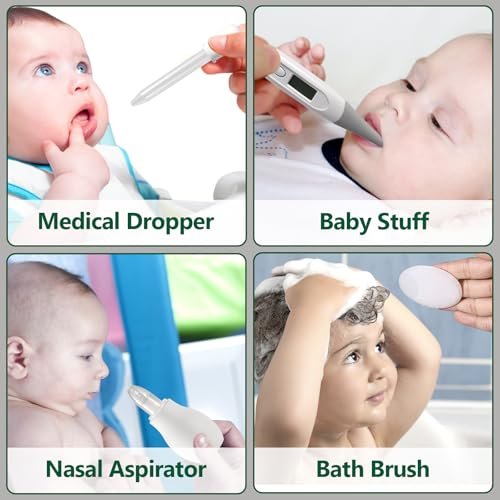 Baby Gesundheits- und Pflegeset für Neugeborene, 31-teiliges Sicherheits-Babypflegeset, Neugeborenen-Pflegeset (Grau-Weiß)