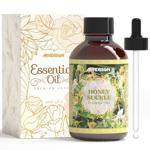 ARVIDSSON Geißblatt (Honeysuckle) Ätherisches Öl 120 ml – 100% rein & natürlich, Aromatherapie Öl für Diffuser, Kerzenherstellung, Raumspray, Geschenk für Frauen