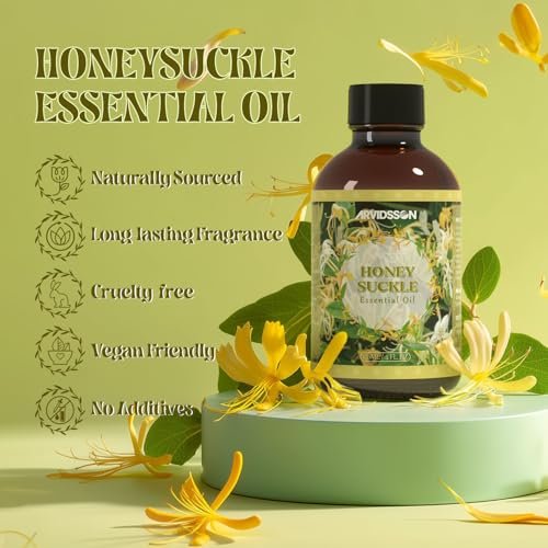 ARVIDSSON Geißblatt (Honeysuckle) Ätherisches Öl 120 ml – 100% rein & natürlich, Aromatherapie Öl für Diffuser, Kerzenherstellung, Raumspray, Geschenk für Frauen