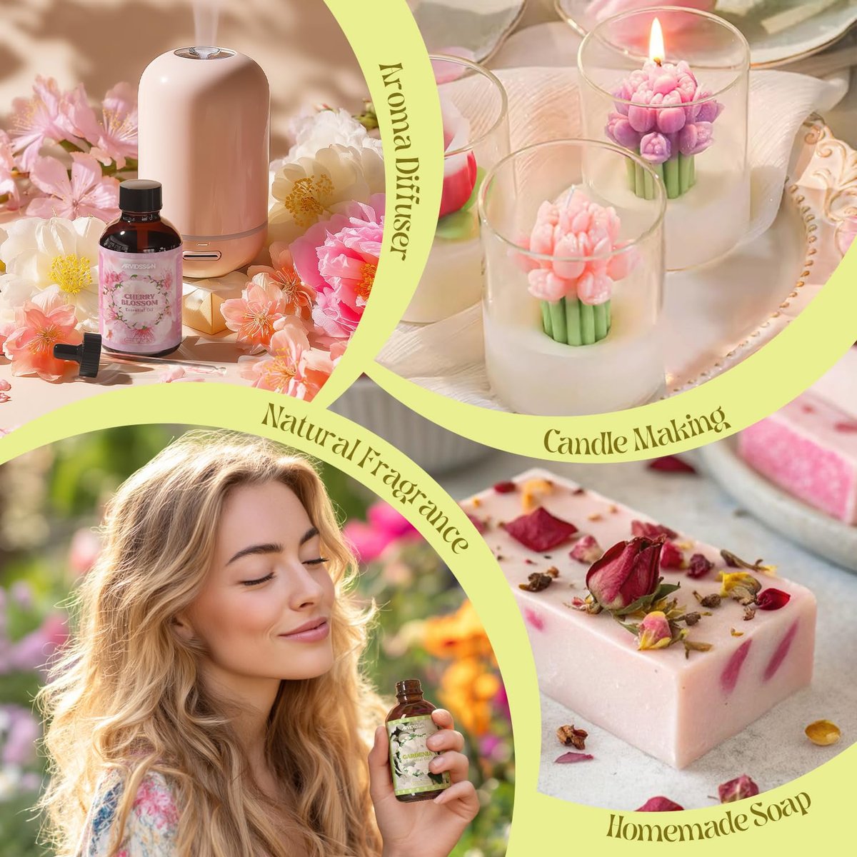 ARVIDSSON Geißblatt (Honeysuckle) Ätherisches Öl 120 ml – 100% rein & natürlich, Aromatherapie Öl für Diffuser, Kerzenherstellung, Raumspray, Geschenk für Frauen