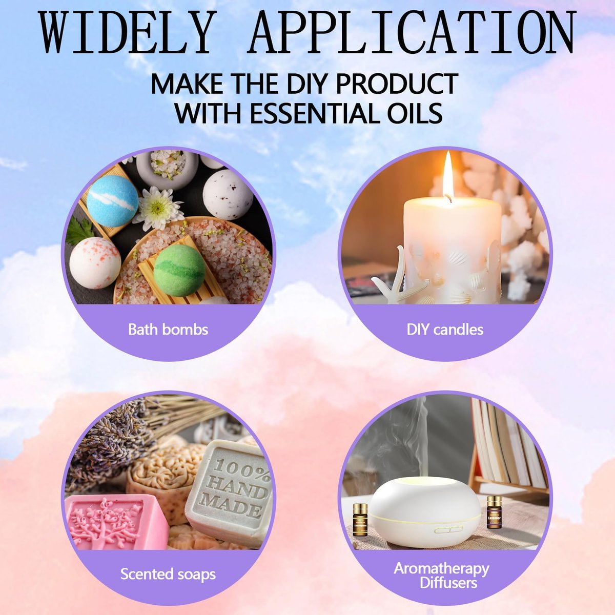 Wtrcsv Ätherische Öle Set – Die Top 15 Düfte für Diffuser, Luftbefeuchter, Hautpflege, Aromatherapie, Massage, Kerzen- und Seifenherstellung – Geschenkset (5 ml)