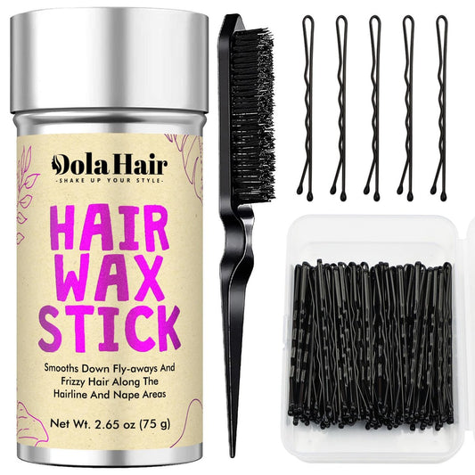 Dolahair Haarnadeln für Damen – 100er-Pack schwarze Bobby Pins für Hochsteckfrisuren, Dutt & Sleek-Look – Schmerzfrei & Bequem für Kinder, Mädchen & Frauen – Inklusive Haarpflege-Set