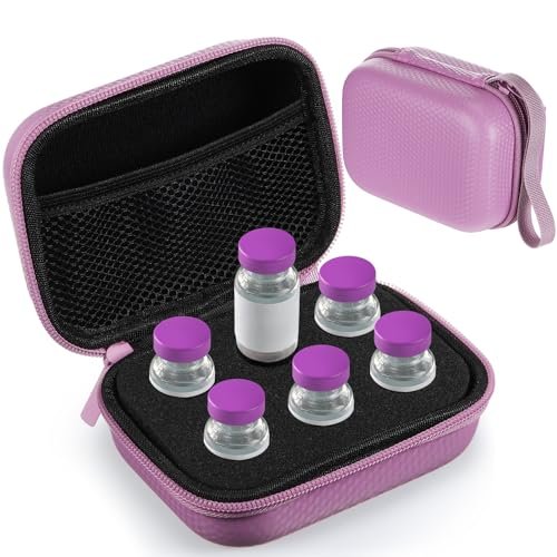 Teenyyou 6-Fach Insulin- und Peptid-Kühlbox Tragetasche - Aufbewahrung für 10-ml-Vials, Organizer für Diabetes-Zubehör (Lila)