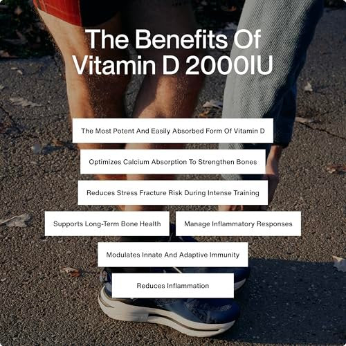 Momentous Vitamin D3 Kapseln - 2.000 IE für grundlegende Gesundheitsunterstützung - NSF-zertifiziert für Sport - glutenfrei - 60 Portionen