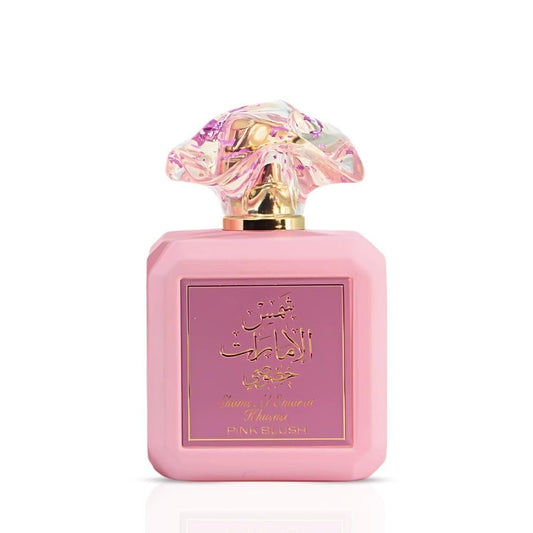 Ard al Zaafaran Pink Blush Shams Al Emarat Khususi – Marshmallow Blush Damenparfüm, Eau de Parfum 100 ml – Romantischer & süßer arabischer Duft in rosa Flasche