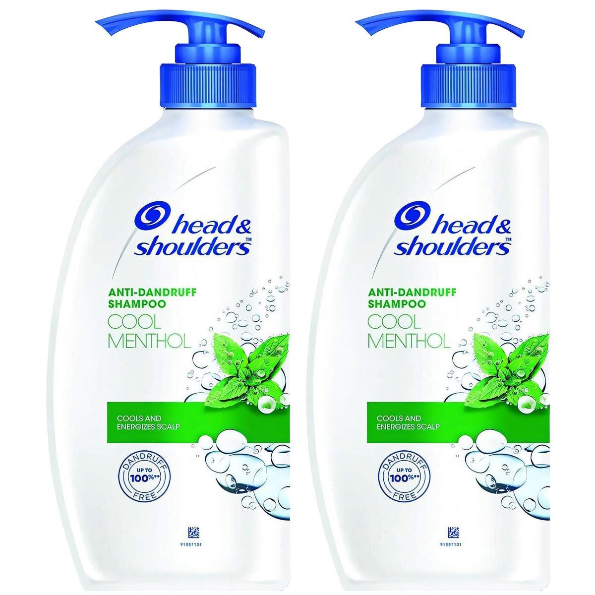 Head & Shoulders Anti-Schuppen-Shampoo, 2er-Pack, Kühlender Minzduft, 22 Fl Oz (2 x 650 ml) Pumpspender