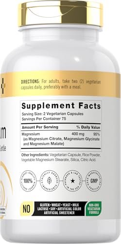 Doctor's Way Triple Magnesium Komplex | 150 Kapseln | Citrat, Glycinat & Malat | Vegetarisch, Non-GMO, Glutenfrei