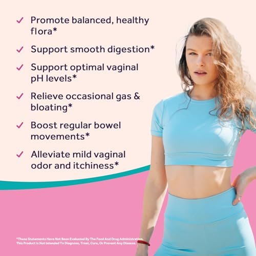 Doctor's Recipes Probiotika für Frauen, Bio-Präbiotika und Probiotika für Verdauungsgesundheit, Vaginalgesundheit, 140 Milliarden KBE, 10 Stämme, Haltbar, 60 Kapseln