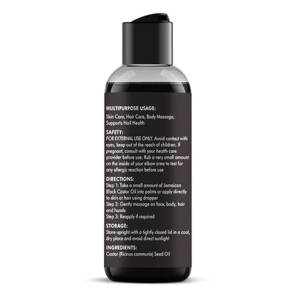 Majestic Pure Jamaican Black Castor Oil - 100% rein & natürlich - Premiumqualität, kaltgepresst, hexanfrei - für Haare, Wimpern, Augenbrauen, Nägel - feuchtigkeitsspendend & pflegend - 118 ml