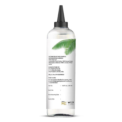 Majestic Pure Fraktioniertes Kokosöl – Entspannendes Massageöl, flüssiges Trägeröl zum Verdünnen ätherischer Öle – Feuchtigkeitsspender und Pflege für Haut, Lippen, Körper und Haar – 200 ml