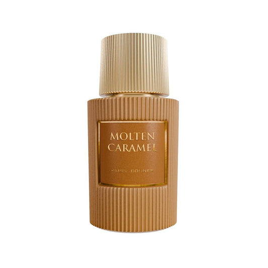 Paris Corner | Molten Caramel Parfüm 100 ml | Süßer Gourmand-Duft für Damen und Herren | Cremige weiße Schokolade, Milchkaramell, Vanillenoten | Langanhaltender Unisex-Duft