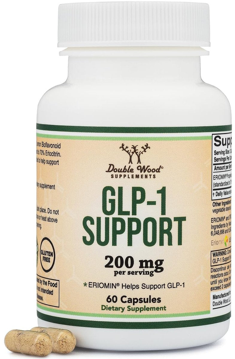 GLP-1 Supplement – Klinisch untersuchter Bioflavonoid-Extrakt zur Unterstützung natürlicher GLP-1-Spiegel und Förderung der Darmgesundheit (200 mg, 30 Portionen) – Standardisiert auf 70 % Eriocitrin und 5 % Hesperidin – von Double Wood